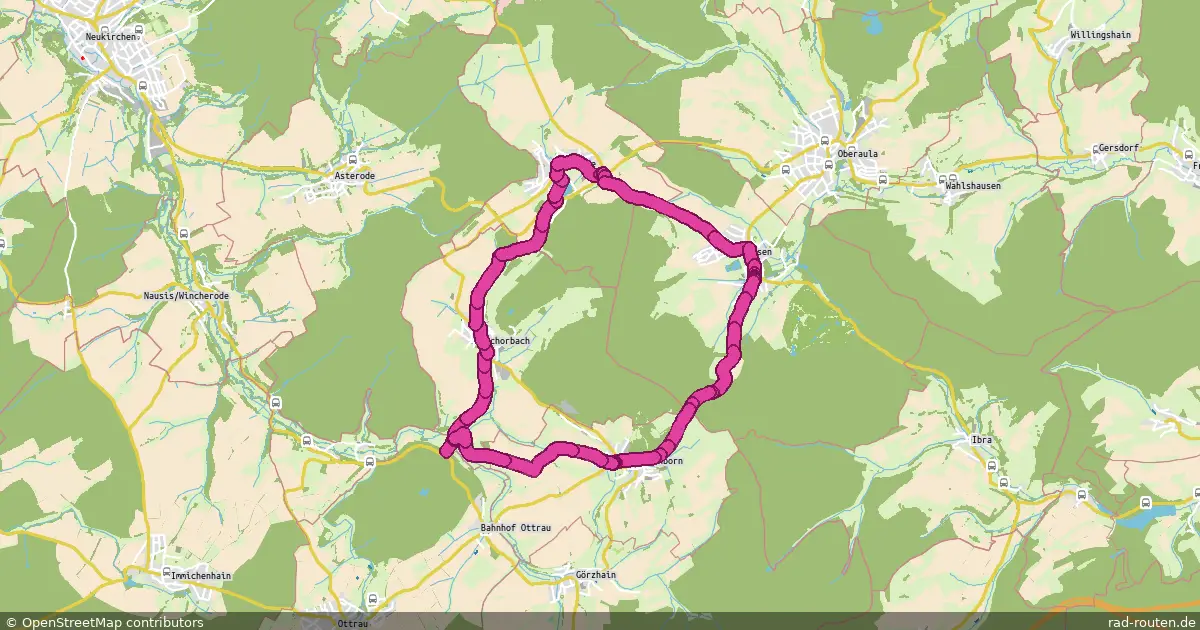 Radroute Ottrau – Ottrau – Fernradroute auf Rad-Routen.de