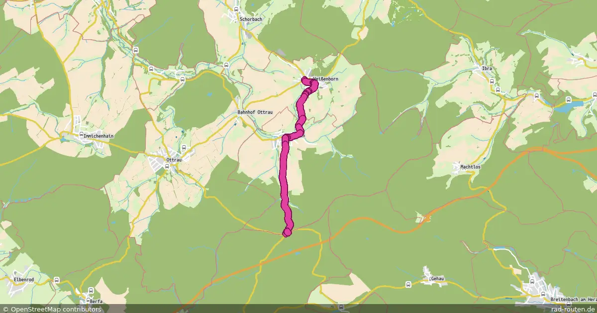 Radroute Ottrau – Alsfeld – Fernradroute auf Rad-Routen.de