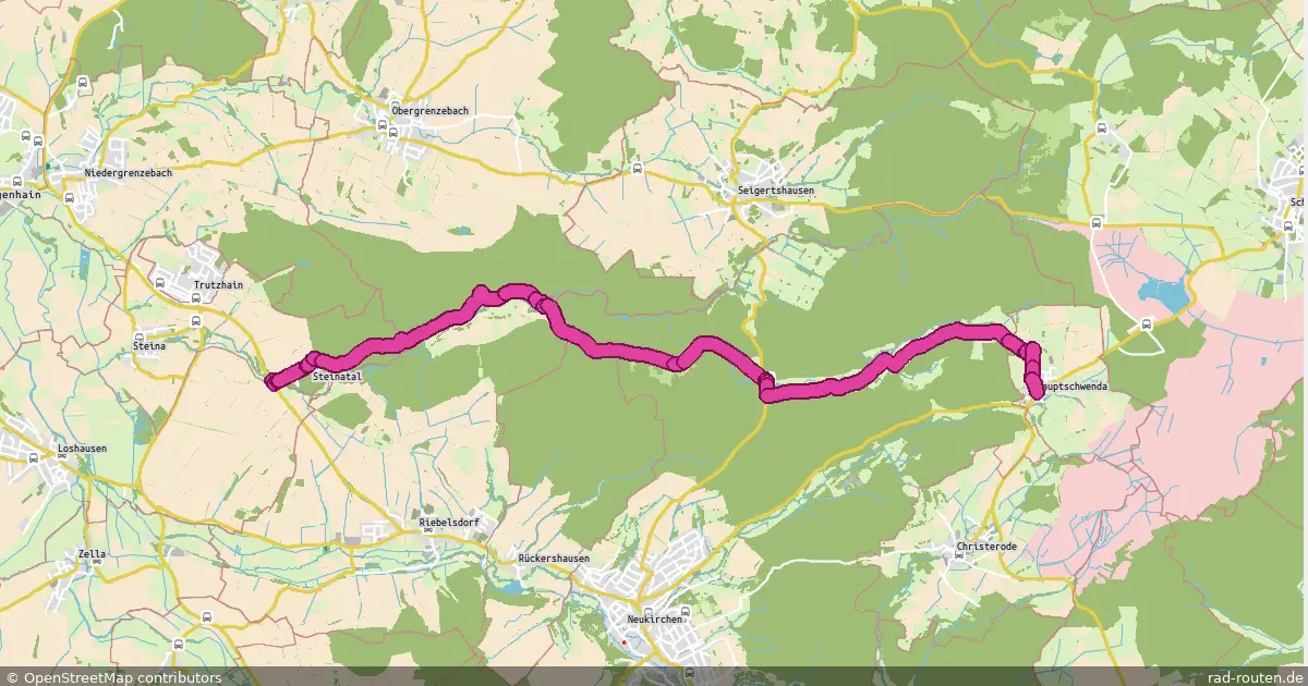 Radroute Willingshausen – Neukirchen – Fernradroute auf Rad-Routen.de
