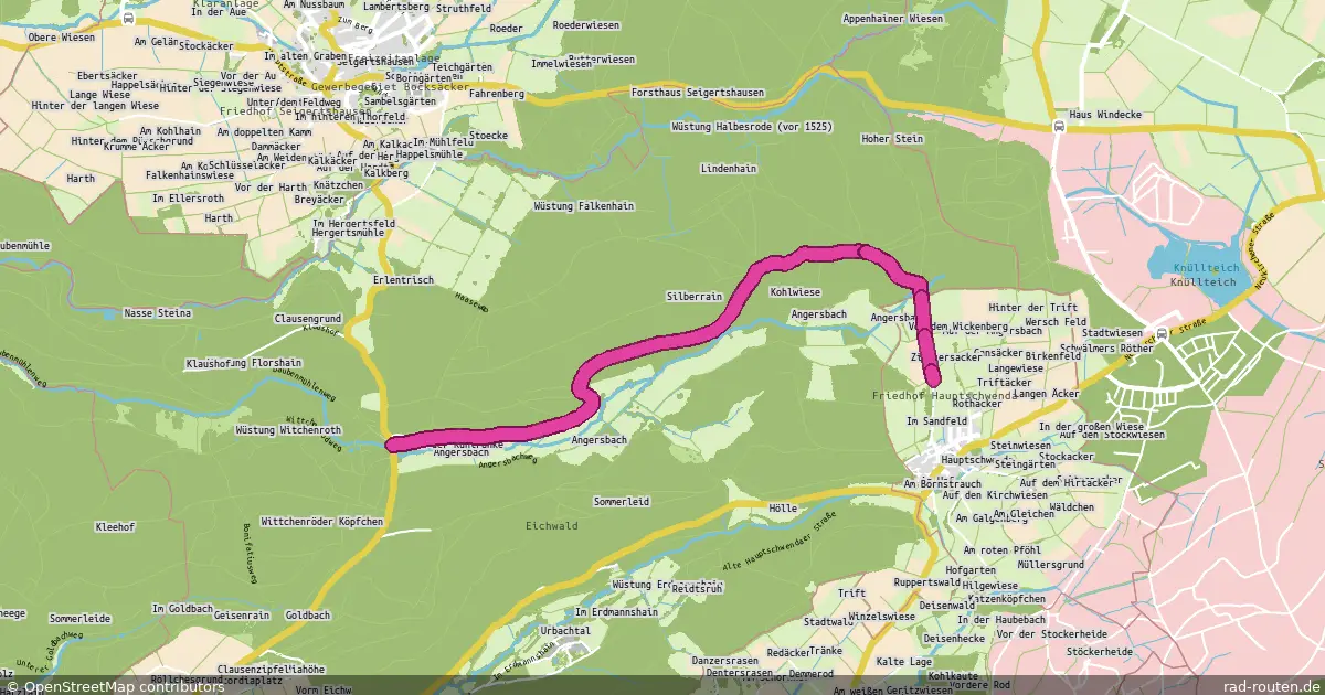 Radroute Neukirchen – Neukirchen – Fernradroute auf Rad-Routen.de
