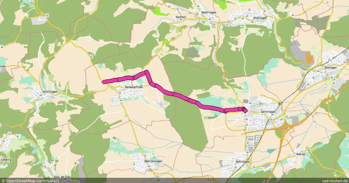 DE:BW:BB – von Deckenpfronn nach Gärtringen – Fernradroute, ca. 7 km auf Rad-Routen.de