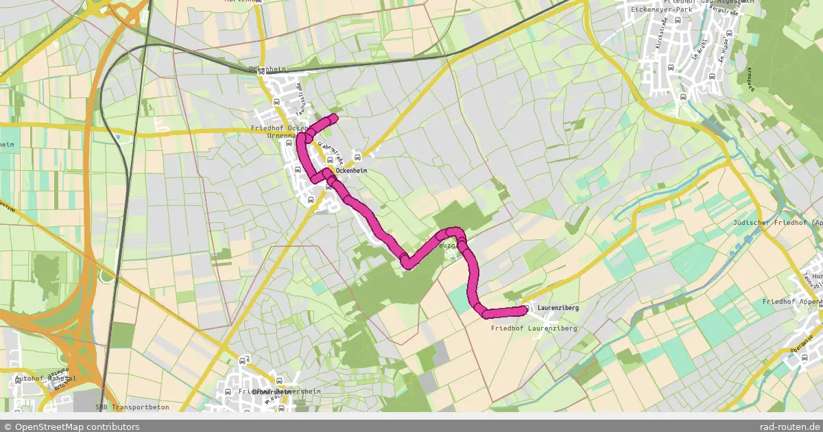 Radroute Ockenheim – Laurenziberg – Fernradroute auf Rad-Routen.de
