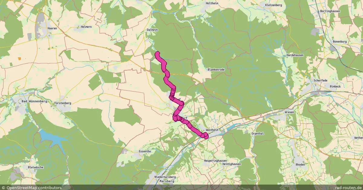Radroute Marsberg – Lichtenau – Fernradroute auf Rad-Routen.de