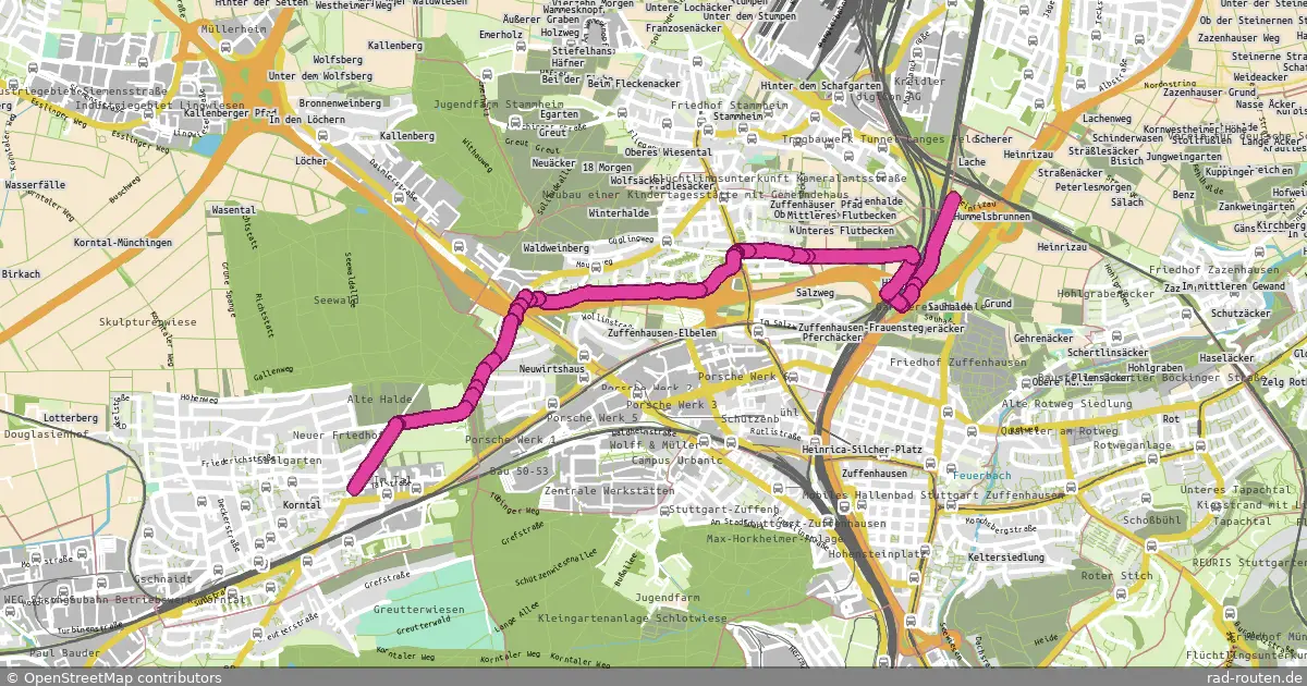 Radroute Stuttgart – Korntal-Münchingen