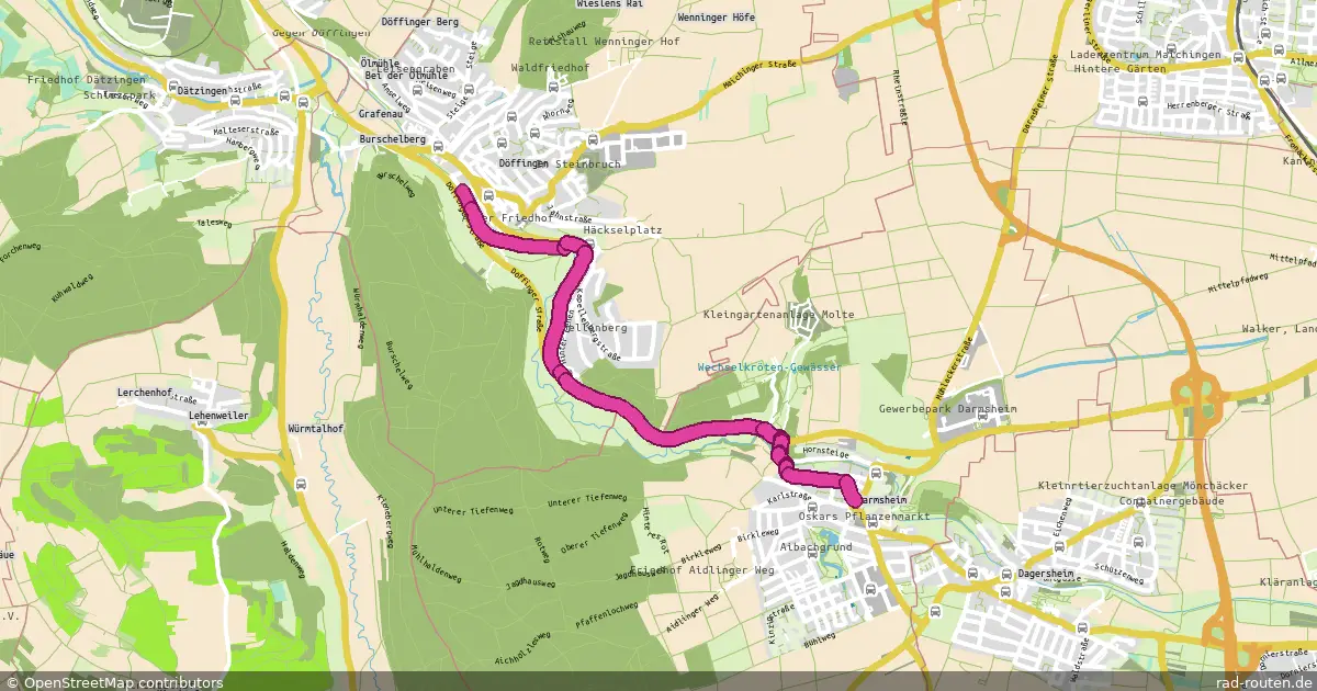 Radroute Grafenau – Sindelfingen – Fernradroute auf Rad-Routen.de