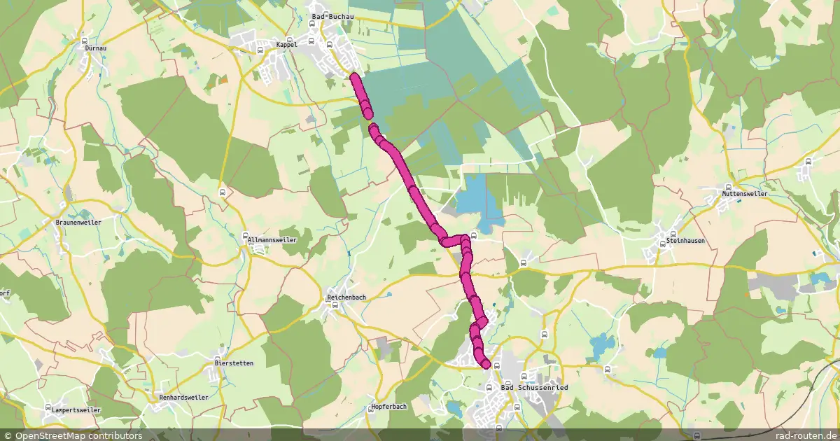 Radroute Bad Buchau – Bad Schussenried