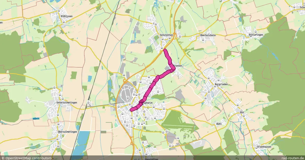 Radroute Laupheim – Laupheim – Fernradroute auf Rad-Routen.de