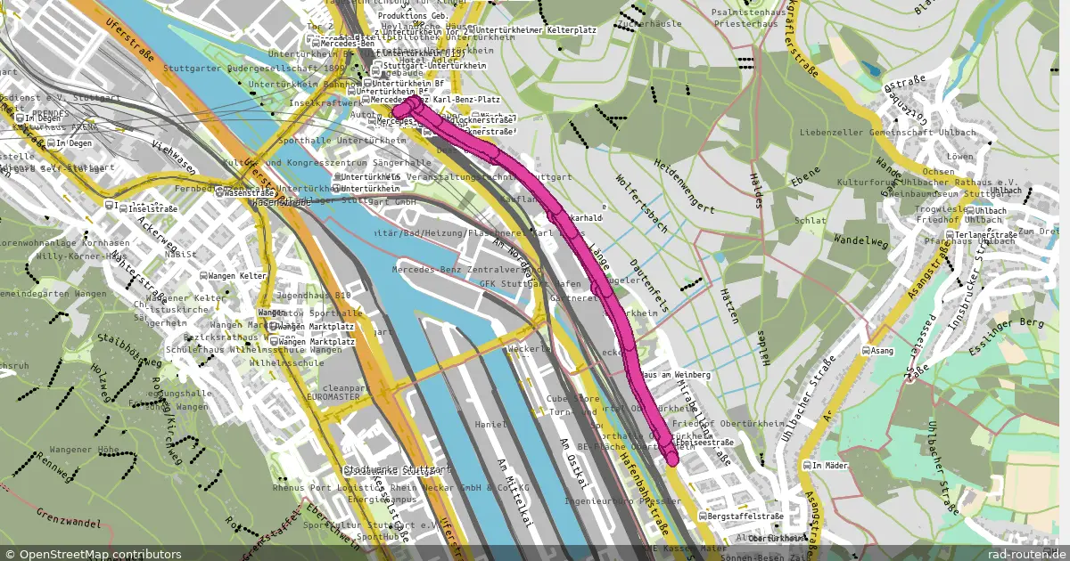 Radroute Stuttgart – Stuttgart – Fernradroute auf Rad-Routen.de