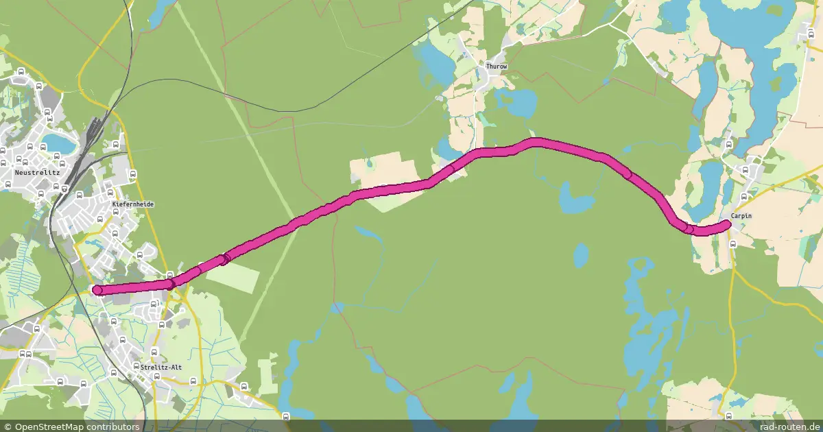 Radroute Neustrelitz – Carpin