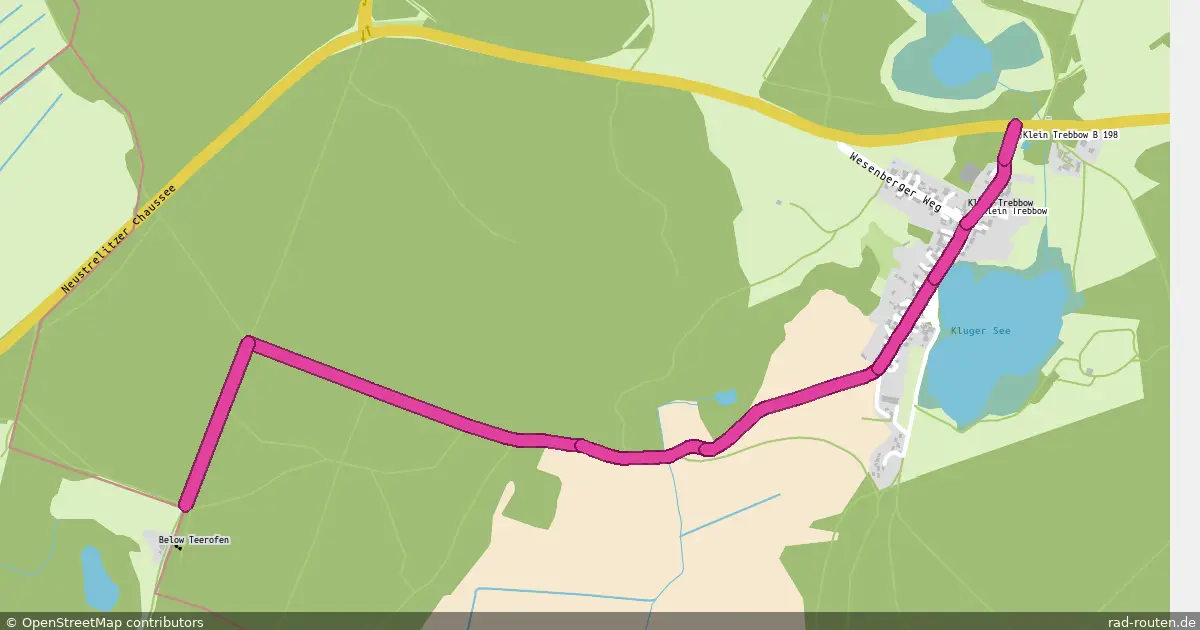 Radroute Below Teerofen – Klein Trebbow