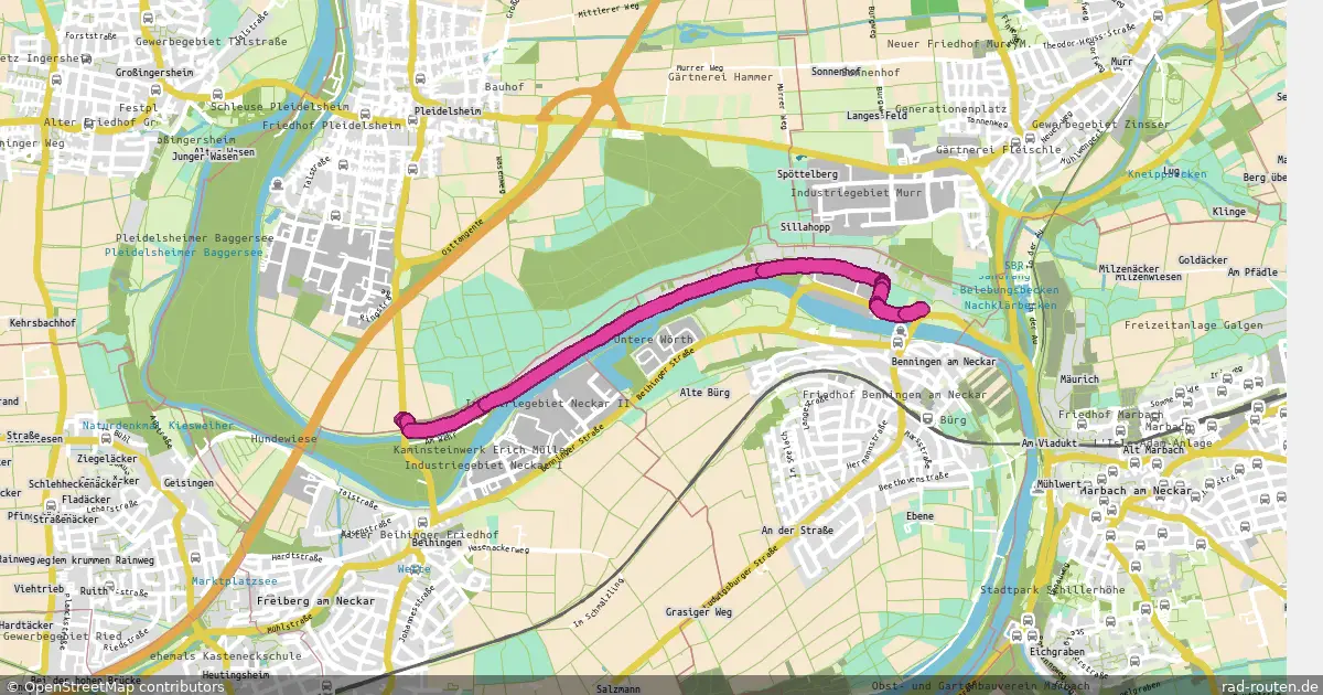 Radroute Pleidelsheim – Benningen am Neckar – Fernradroute auf Rad-Routen.de