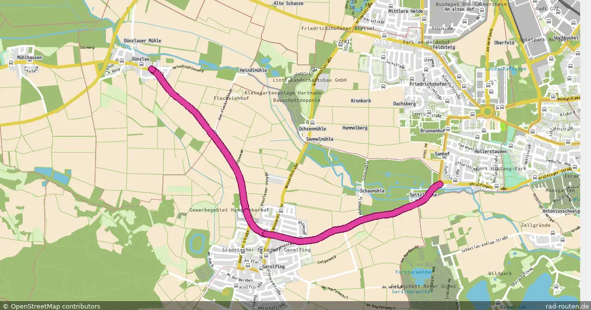 Radroute Ingolstadt – Ingolstadt – Fernradroute auf Rad-Routen.de