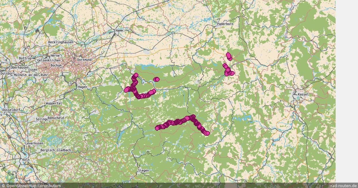 Radroute Hallenberg – Lichtenau – Fernradroute auf Rad-Routen.de