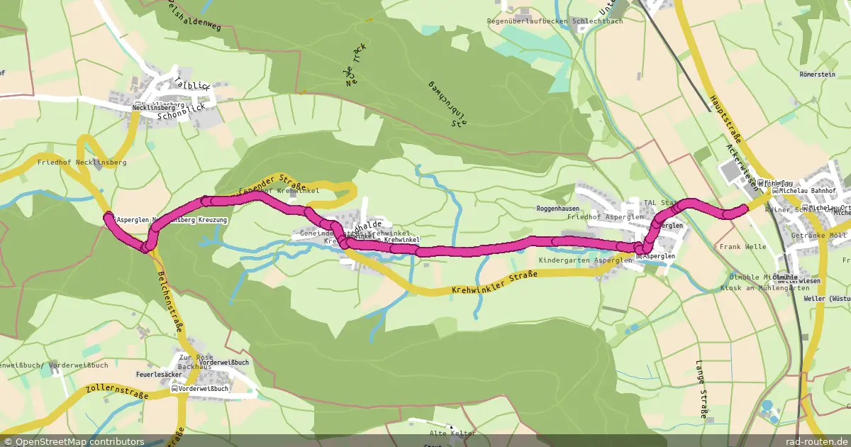 Radroute Rudersberg – Rudersberg – Fernradroute auf Rad-Routen.de