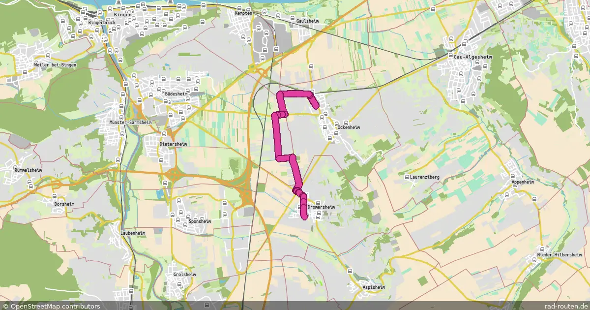 Radroute Ockenheim – Dromersheim – Fernradroute auf Rad-Routen.de