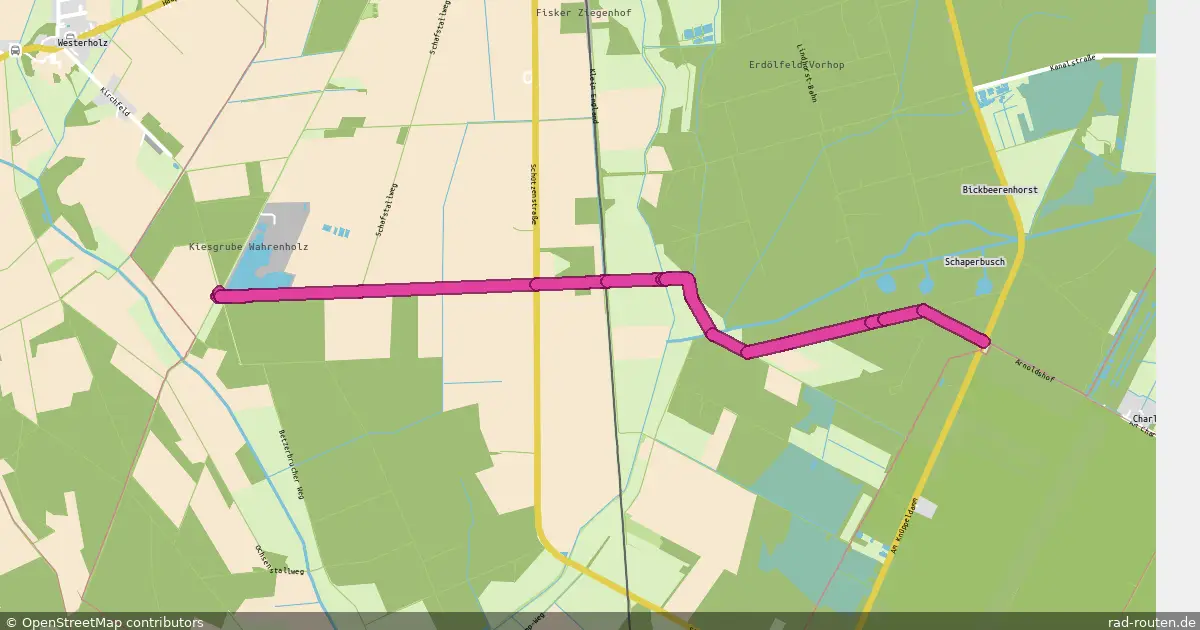 Radroute Wahrenholz – Wahrenholz – Fernradroute auf Rad-Routen.de