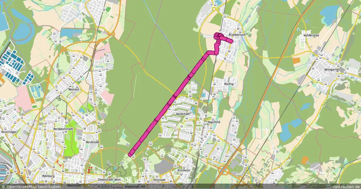 Radroute Karlsruhe – Stutensee – Fernradroute auf Rad-Routen.de