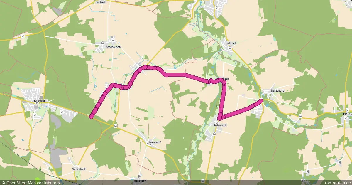 Radroute Thomasburg – Reinstorf
