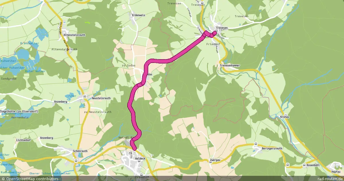 Radroute Waldeck – Trevesen – Fernradroute auf Rad-Routen.de