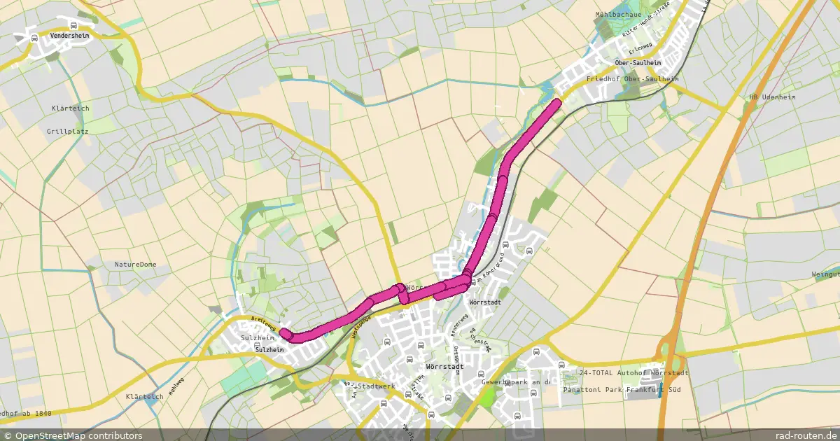 Radroute Wörrstadt – Sulzheim – Fernradroute auf Rad-Routen.de