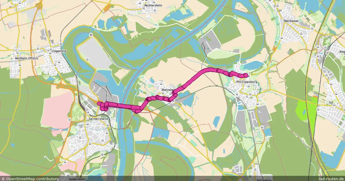 Radroute Germersheim – Philippsburg