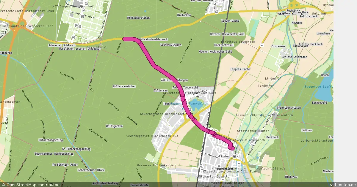 Radroute Stutensee – Stutensee – Fernradroute auf Rad-Routen.de