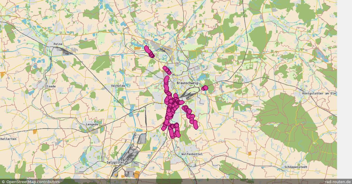 Radroute Braunschweig – Braunschweig – Fernradroute auf Rad-Routen.de