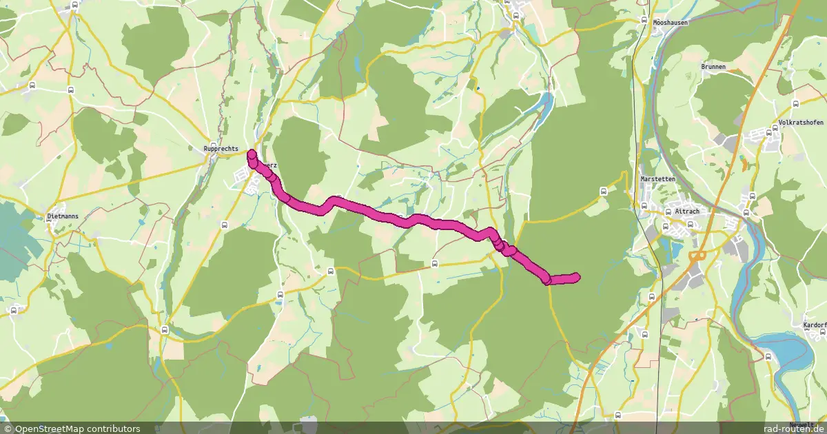 Radroute Aitrach – Bad Wurzach – Fernradroute auf Rad-Routen.de