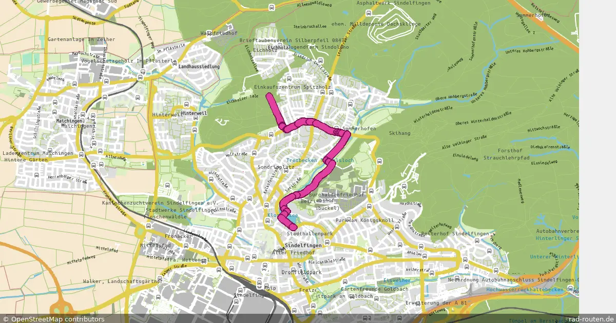 Radroute Sindelfingen – Sindelfingen