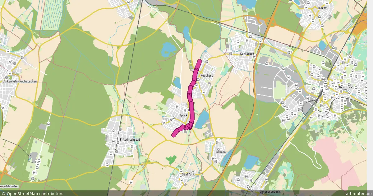 Radroute Karlsdorf-Neuthard – Stutensee – Fernradroute auf Rad-Routen.de