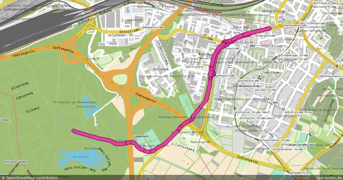 Radroute Karlsruhe – Karlsruhe – Fernradroute auf Rad-Routen.de