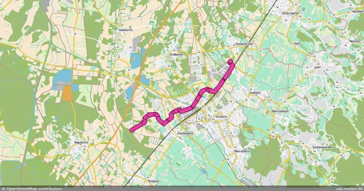 Radroute Achern – Achern – Fernradroute auf Rad-Routen.de