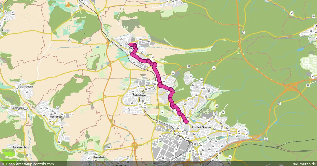 Radroute Magstadt – Sindelfingen – Fernradroute auf Rad-Routen.de
