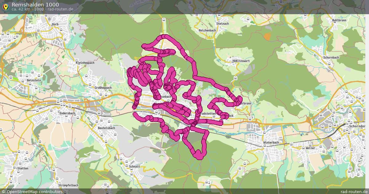 Remshalden 1000 (1000) – Fernradroute auf Rad-Routen.de