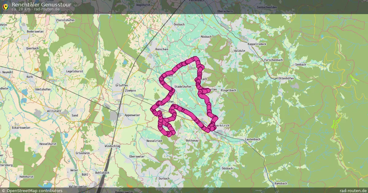 Renchtäler Genusstour – Fernradroute auf Rad-Routen.de