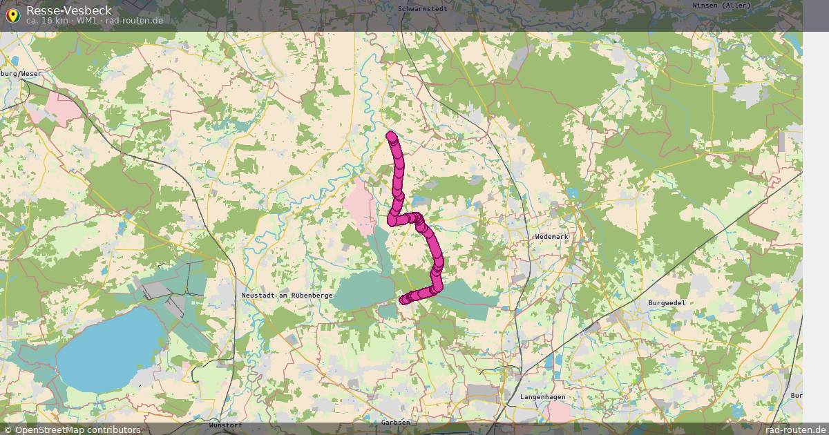 Resse-Vesbeck (Wm1) – Fernradroute auf Rad-Routen.de