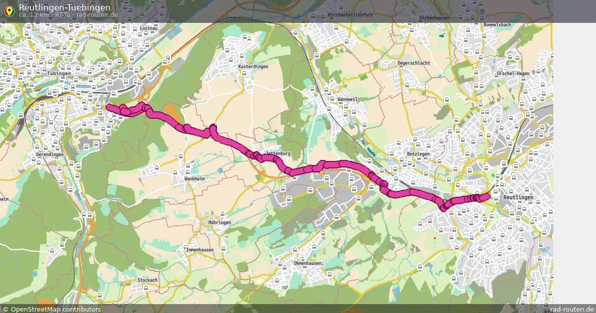 Reutlingen-Tuebingen (Rt-Tü) – Fernradroute auf Rad-Routen.de
