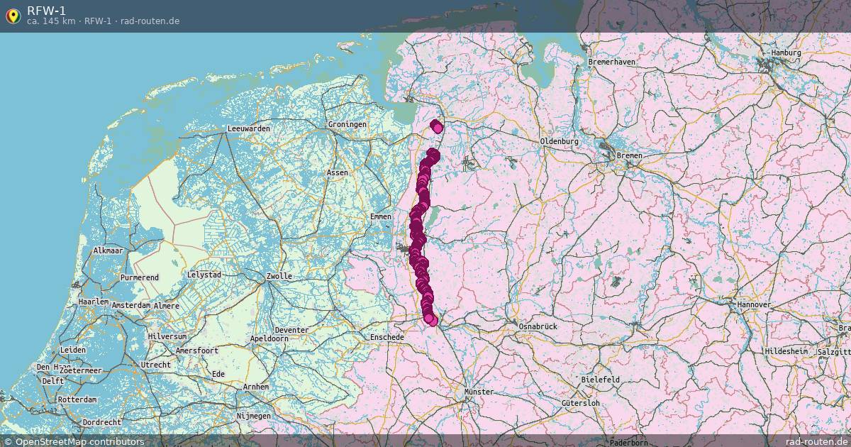 RFW-1 (RFW-1) – Fernradroute auf Rad-Routen.de