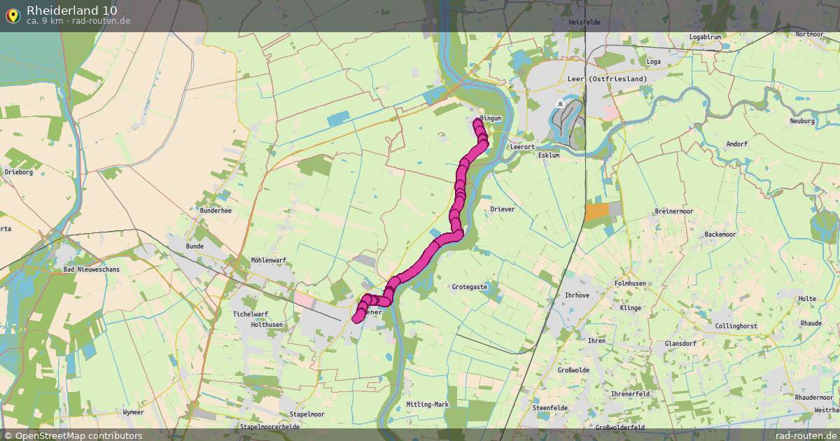 Rheiderland 10 – Fernradroute auf Rad-Routen.de
