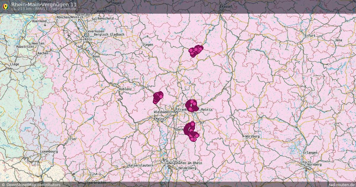 Rhein-Main-Vergnügen 11 (RMV11) – Fernradroute auf Rad-Routen.de