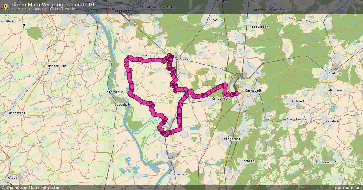 Rhein Main Vergnügen Route 10 (RMV10) – Fernradroute auf Rad-Routen.de