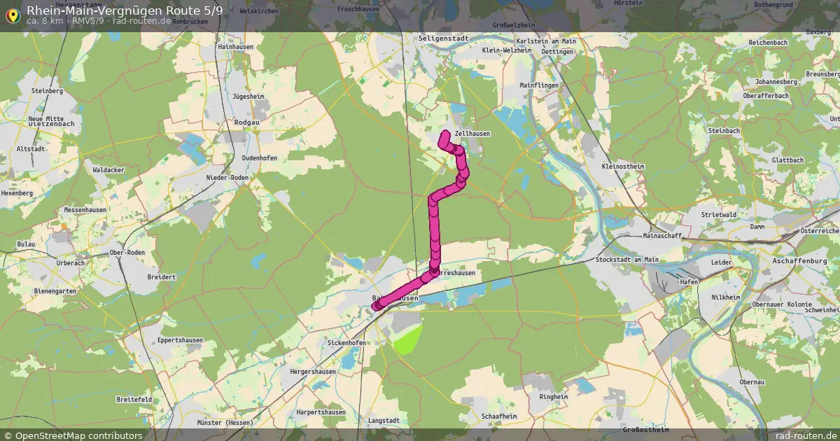 Rhein-Main-Vergnügen Route 5/9 (RMV5/9) – Fernradroute auf Rad-Routen.de