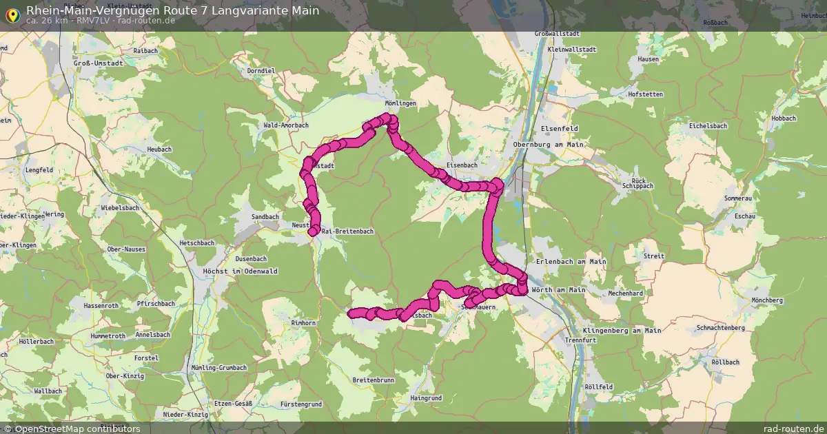 Rhein-Main-Vergnügen Route 7 Langvariante Main (RMV7LV) – Fernradroute auf Rad-Routen.de