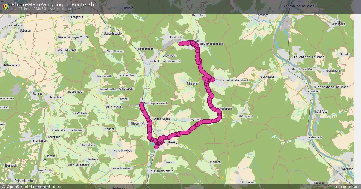 Rhein-Main-Vergnügen Route 7b (RMV7b) – Fernradroute auf Rad-Routen.de
