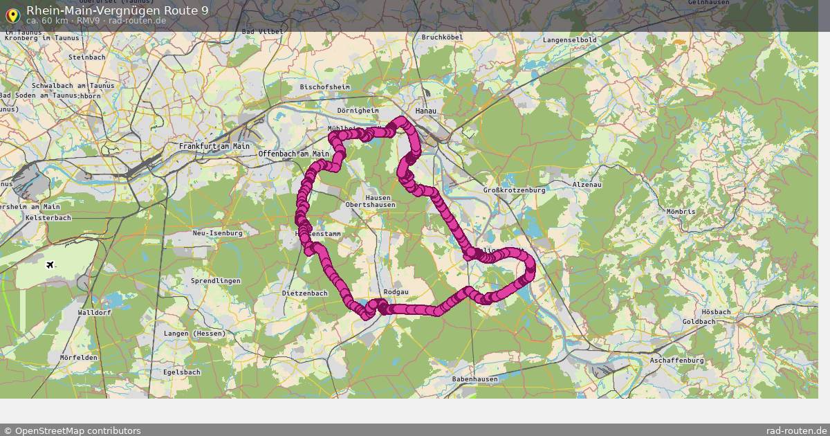 Rhein-Main-Vergnügen Route 9 (RMV9) – Fernradroute auf Rad-Routen.de