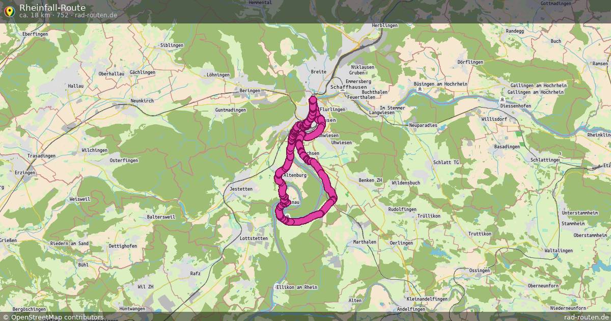 Rheinfall-Route (752) – Fernradroute auf Rad-Routen.de