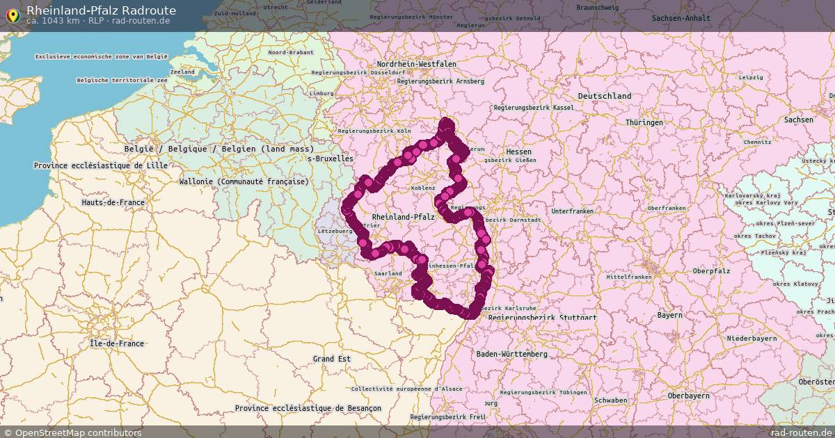 Rheinland-Pfalz Radroute (RLP) – Fernradroute auf Rad-Routen.de