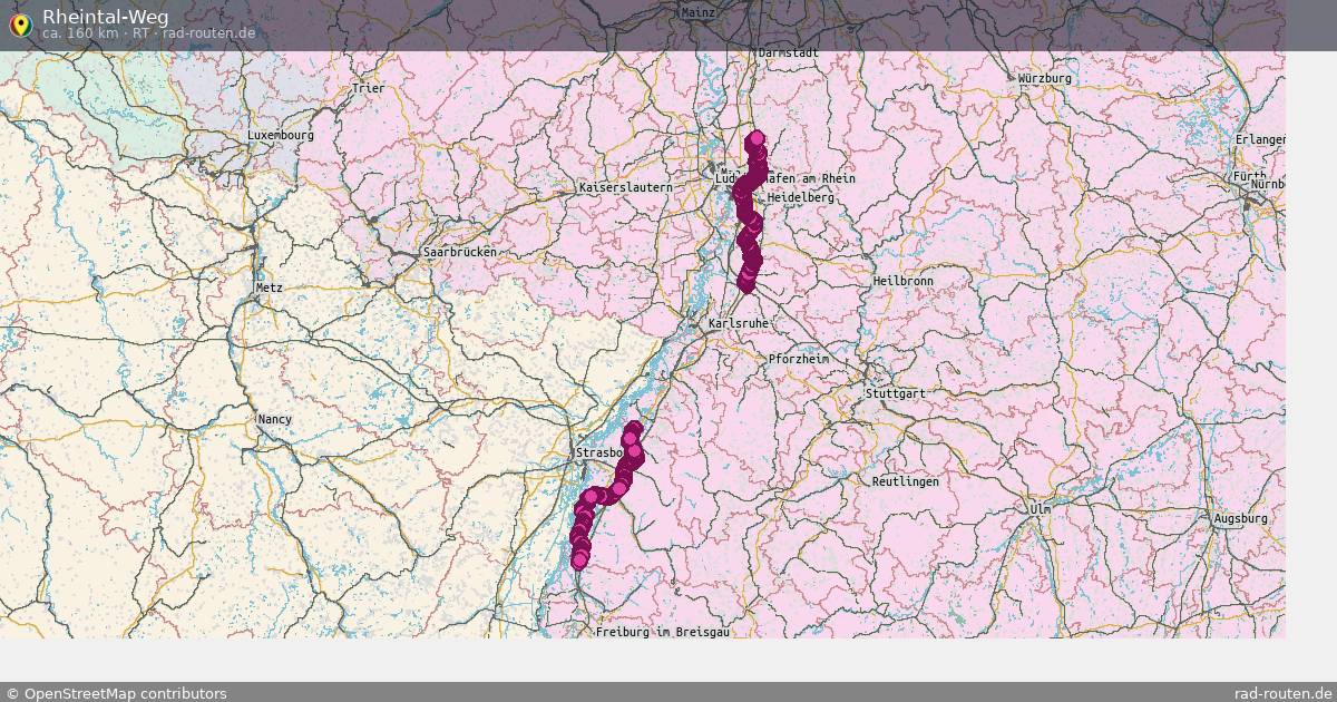 Rheintal-Weg (Rt) – Fernradroute auf Rad-Routen.de