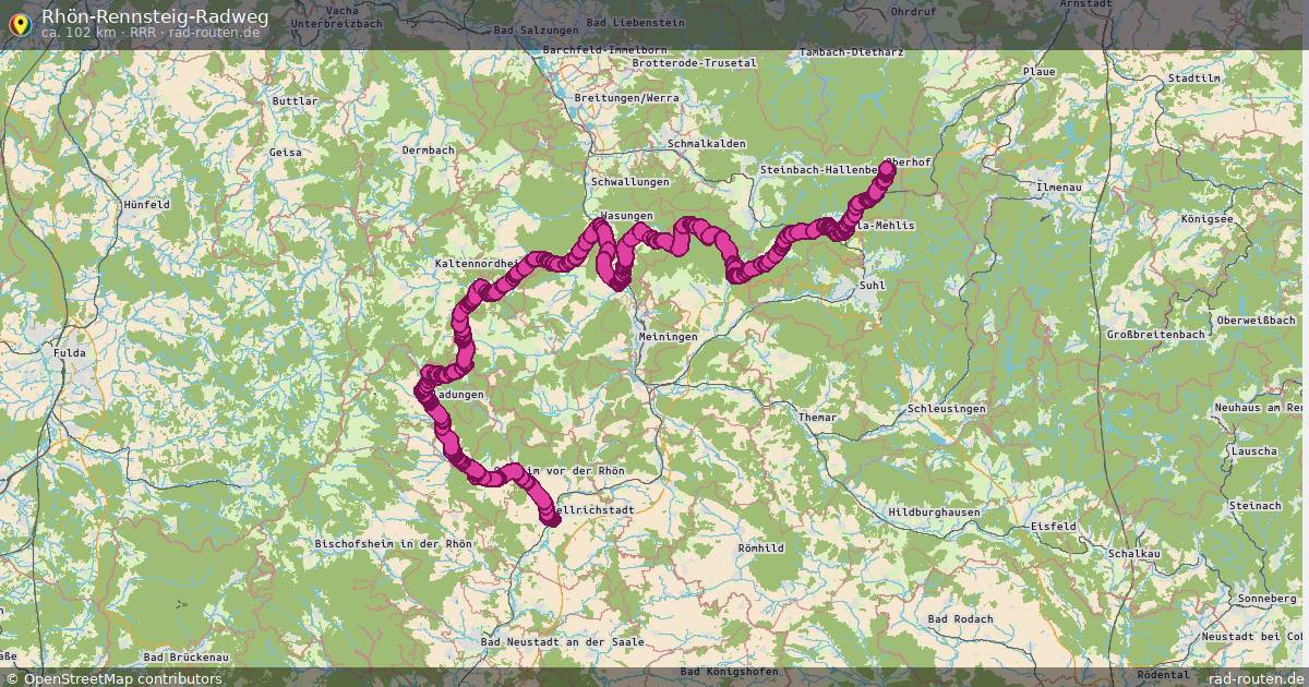 Rhön-Rennsteig-Radweg (RRR) – Fernradroute auf Rad-Routen.de