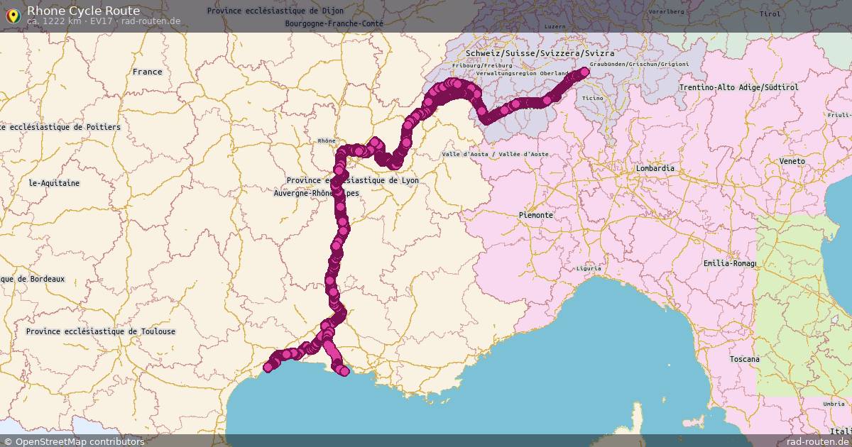 Rhone Cycle Route (EV17) – Fernradroute auf Rad-Routen.de